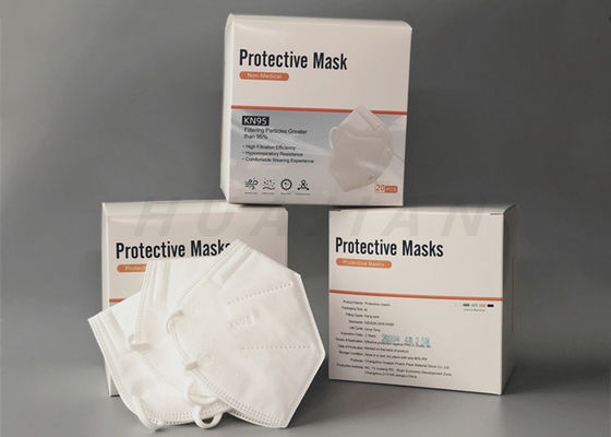 GB2626 Protective White 3D Folding 5 Ply KN95 ماسک صورت
